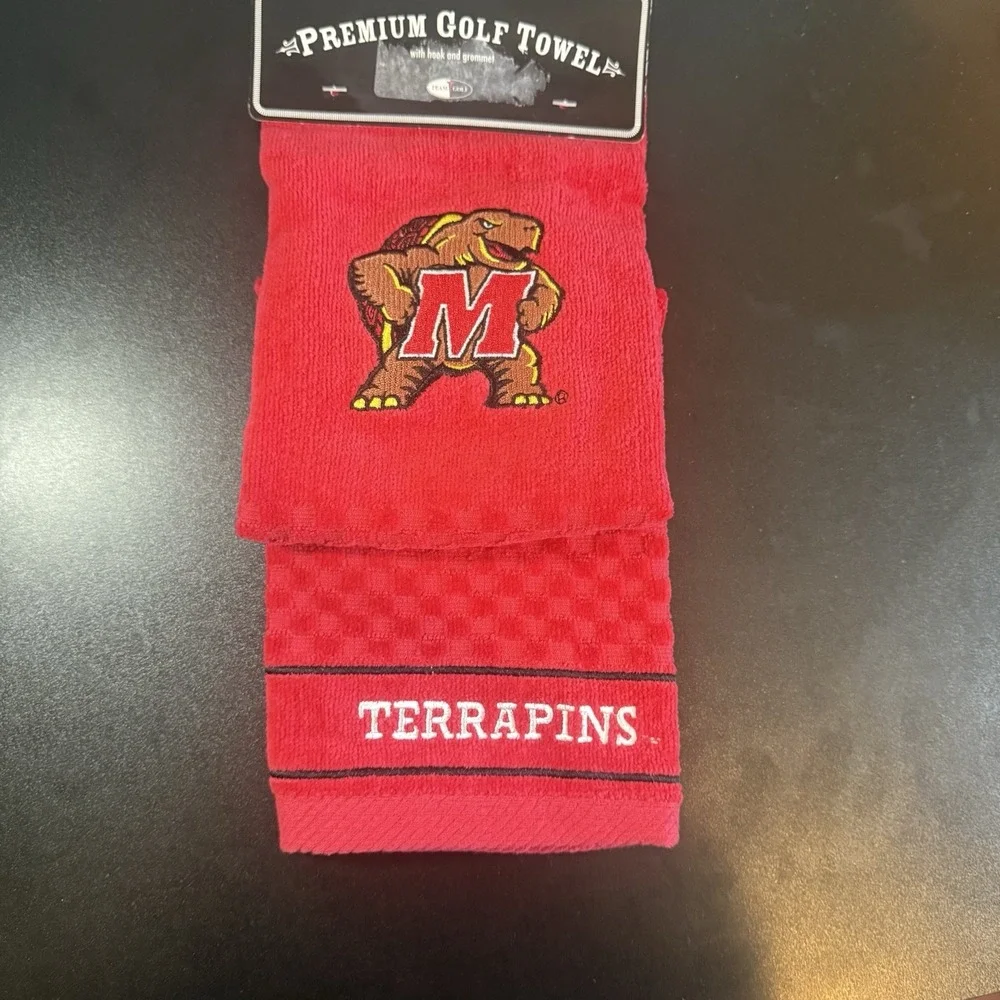 Maryland Terrapins Premium Embroidered Team Golf Towel‎ Collegiate Licensed